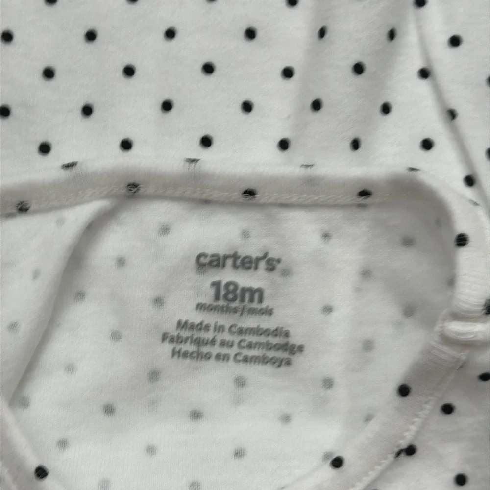 Carter’s sweet heart polka dot onesie pink tutu set girls 18 months princess